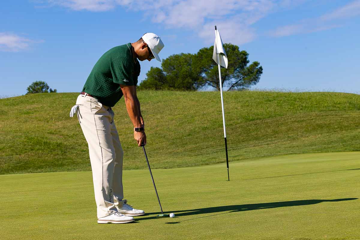 Putting on the green – detailed shot emphasizing focus and precision
