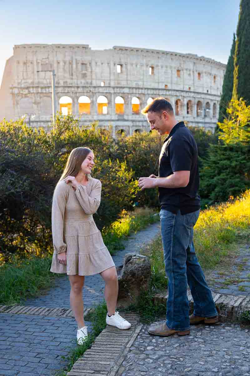 The moment in which he took out the ring with the intention of proposing in Rome