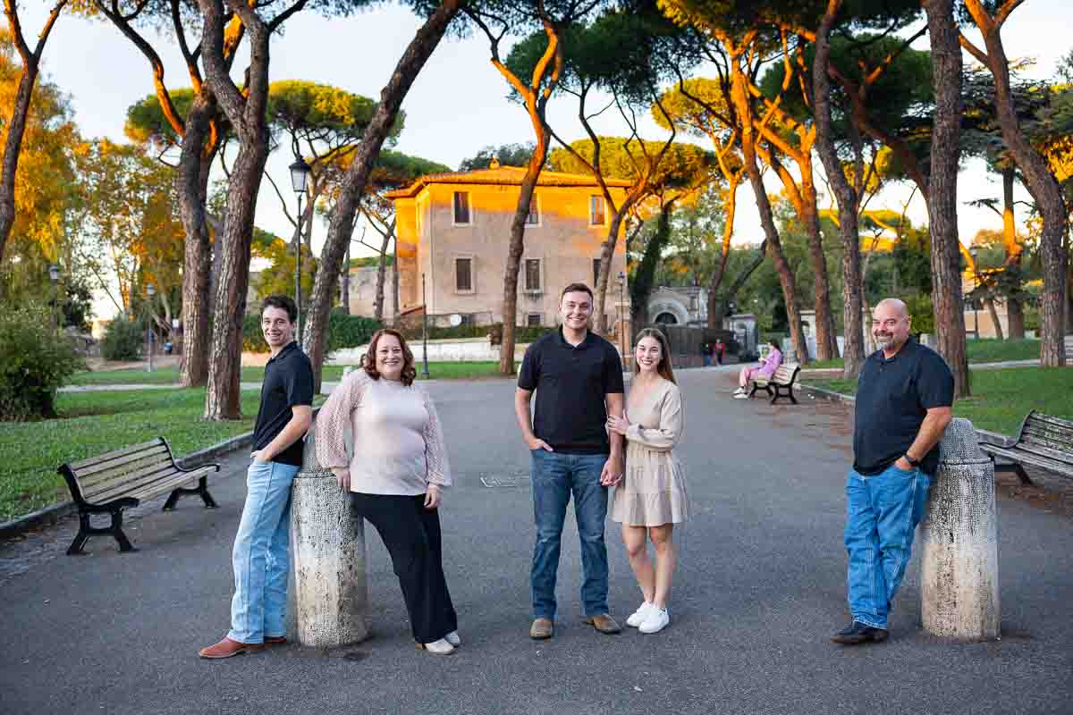 Family photography garden style environment posed for a shoot
