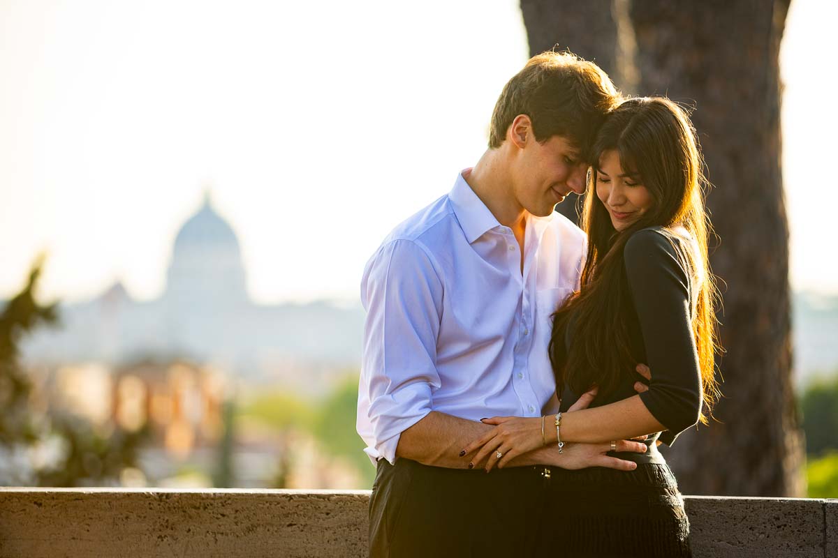The final picture taken at sunset over the roman skyline during a photographer session image by the Andrea Matone photography studio 