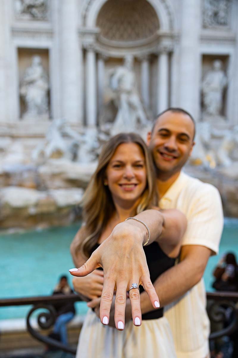Engagement ring on display, symbol of love