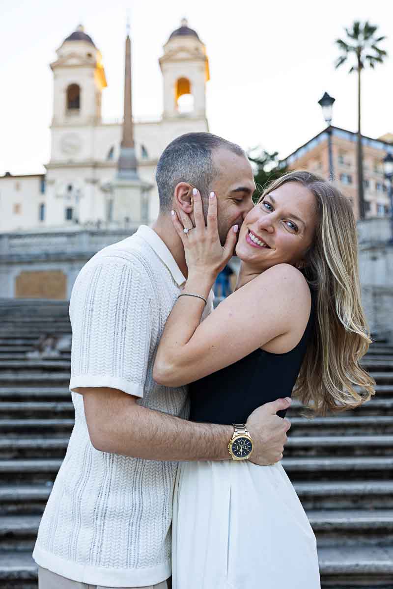 Happy and in love couple portrait picture during a photoshoot, special memory