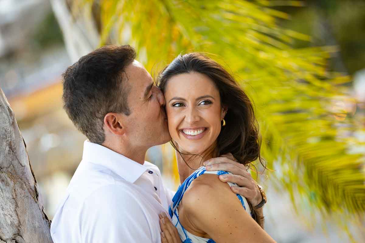 Facial portrait picture of a couple during a photoshoot session 