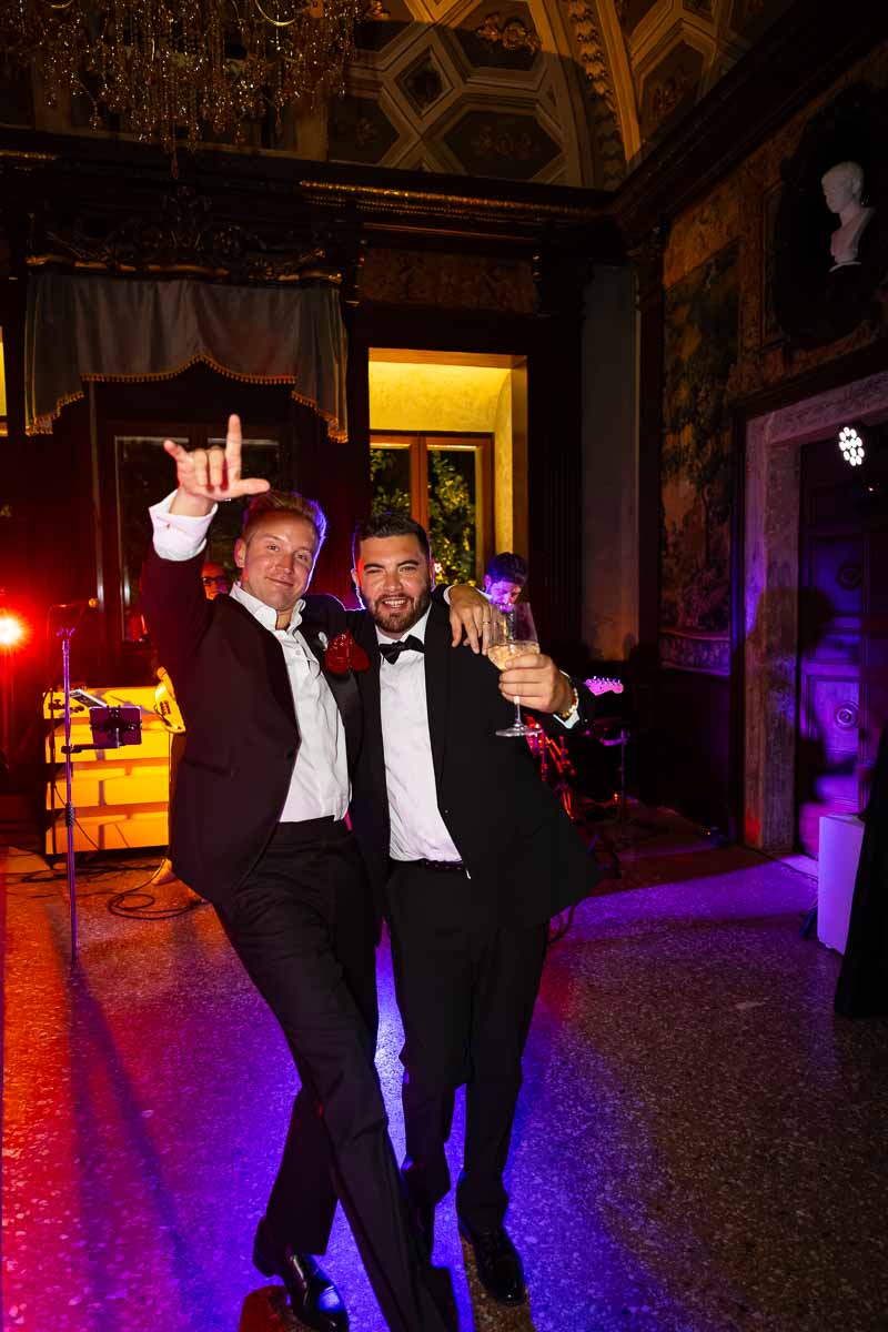 Close friends dancing during the ballroom dance